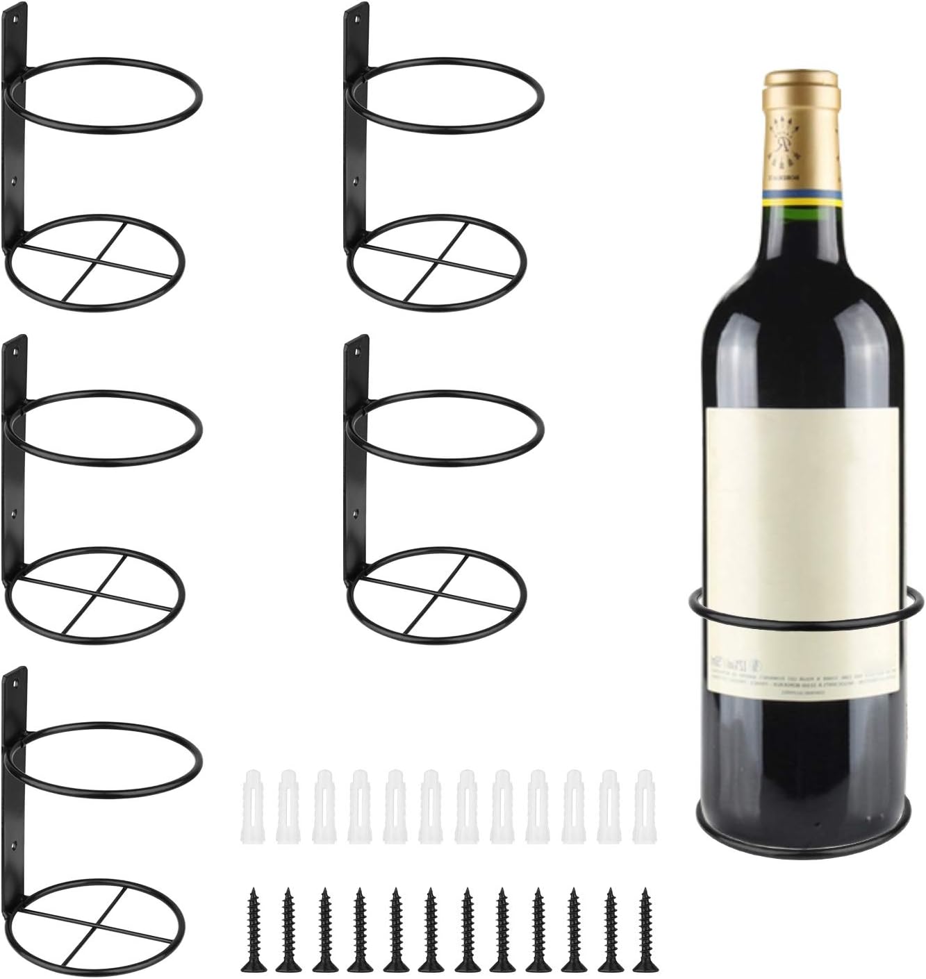 Wine Rack Wall Mount - 6 Pcs Spiral Wall Mounted Wine