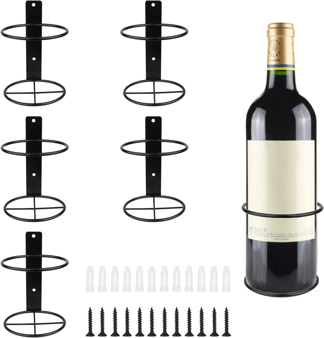 6 Pcs Spiral Wall Mounted Wine - Wine Rack Wall Mount のレビューと価格