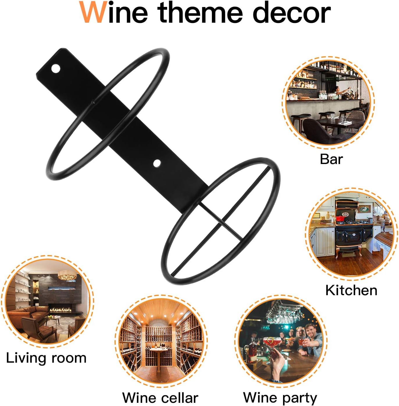 6 Pcs Spiral Wall Mounted Wine - Wine Rack Wall Mount のレビューと価格