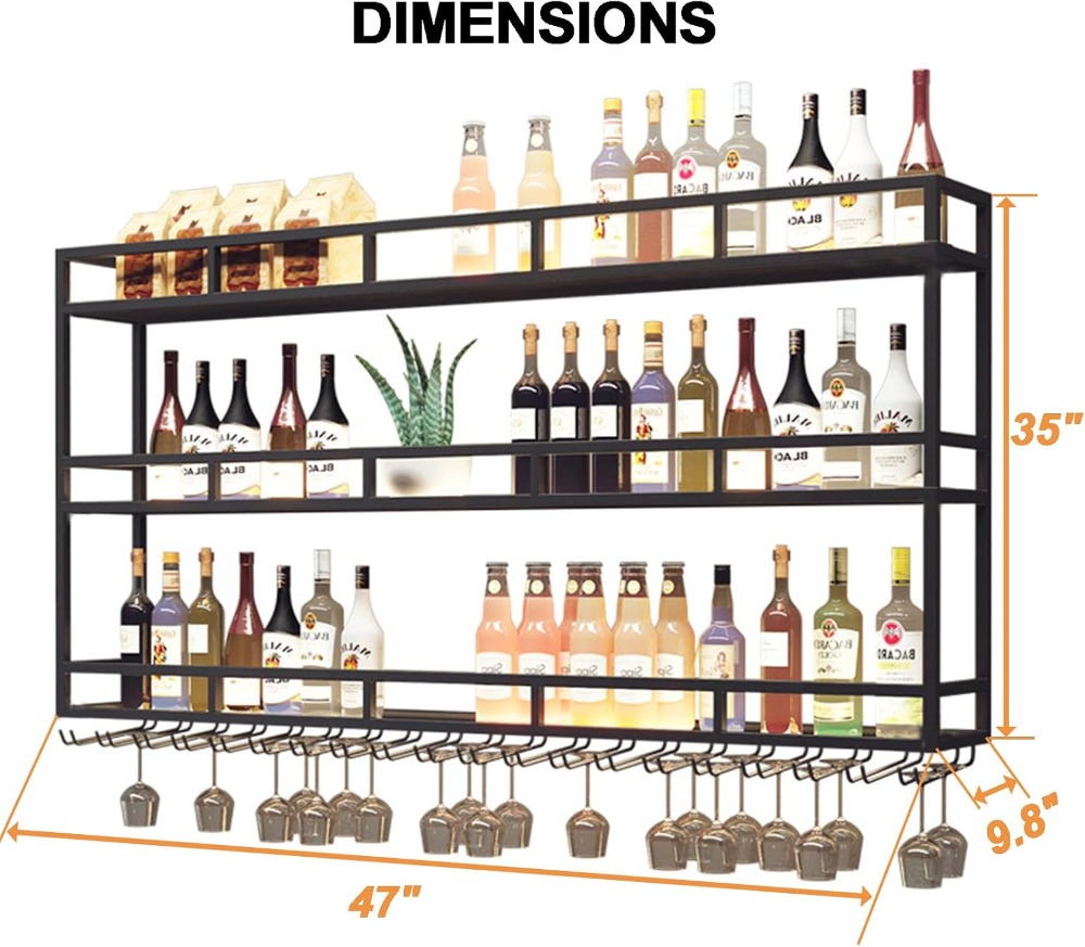 Large Heavy Duty 47in Wine Rac - Wine Rack Wall Mount のレビューと価格