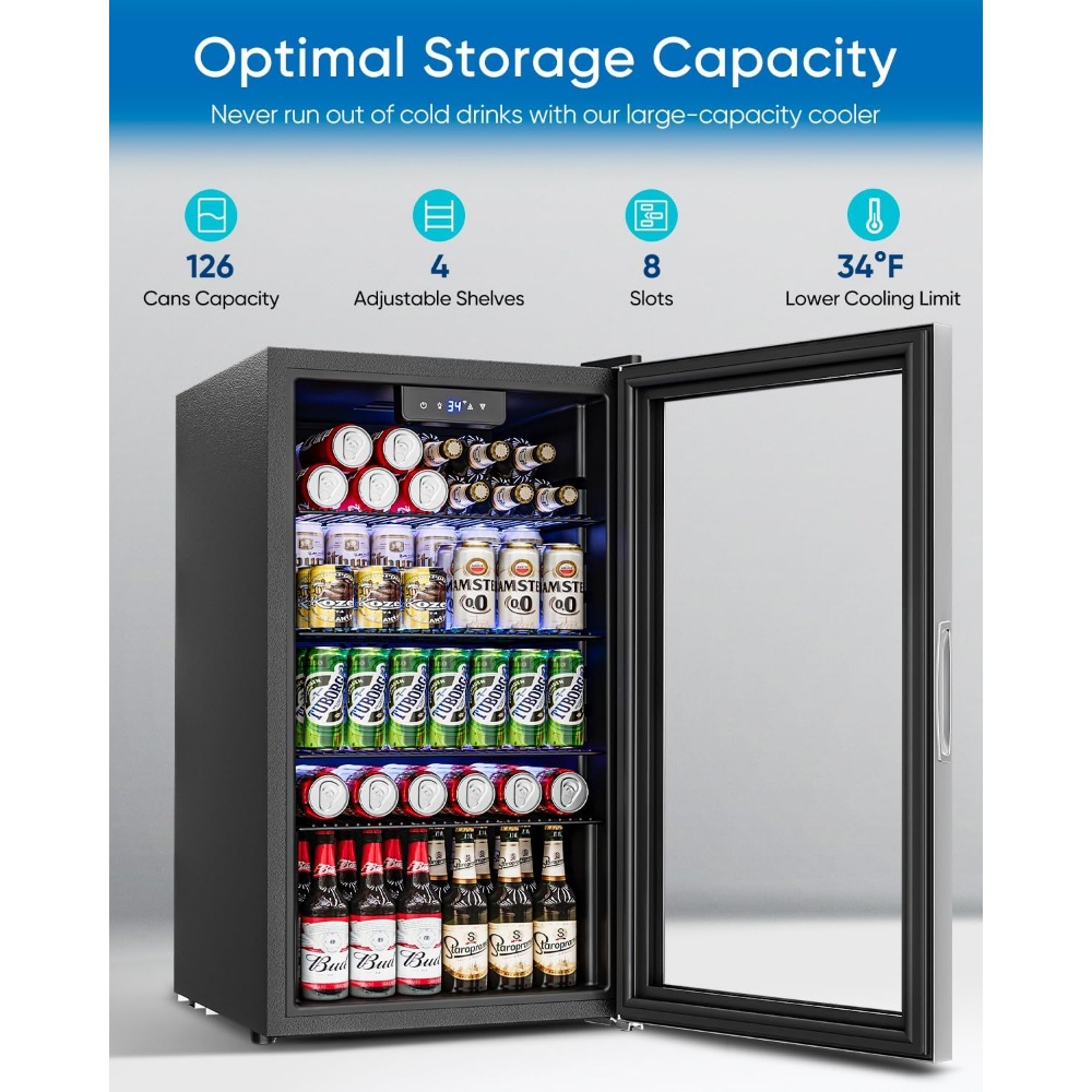 Beverage Refrigerator Cooler - - Wine Beer Fridge Small のレビューと価格