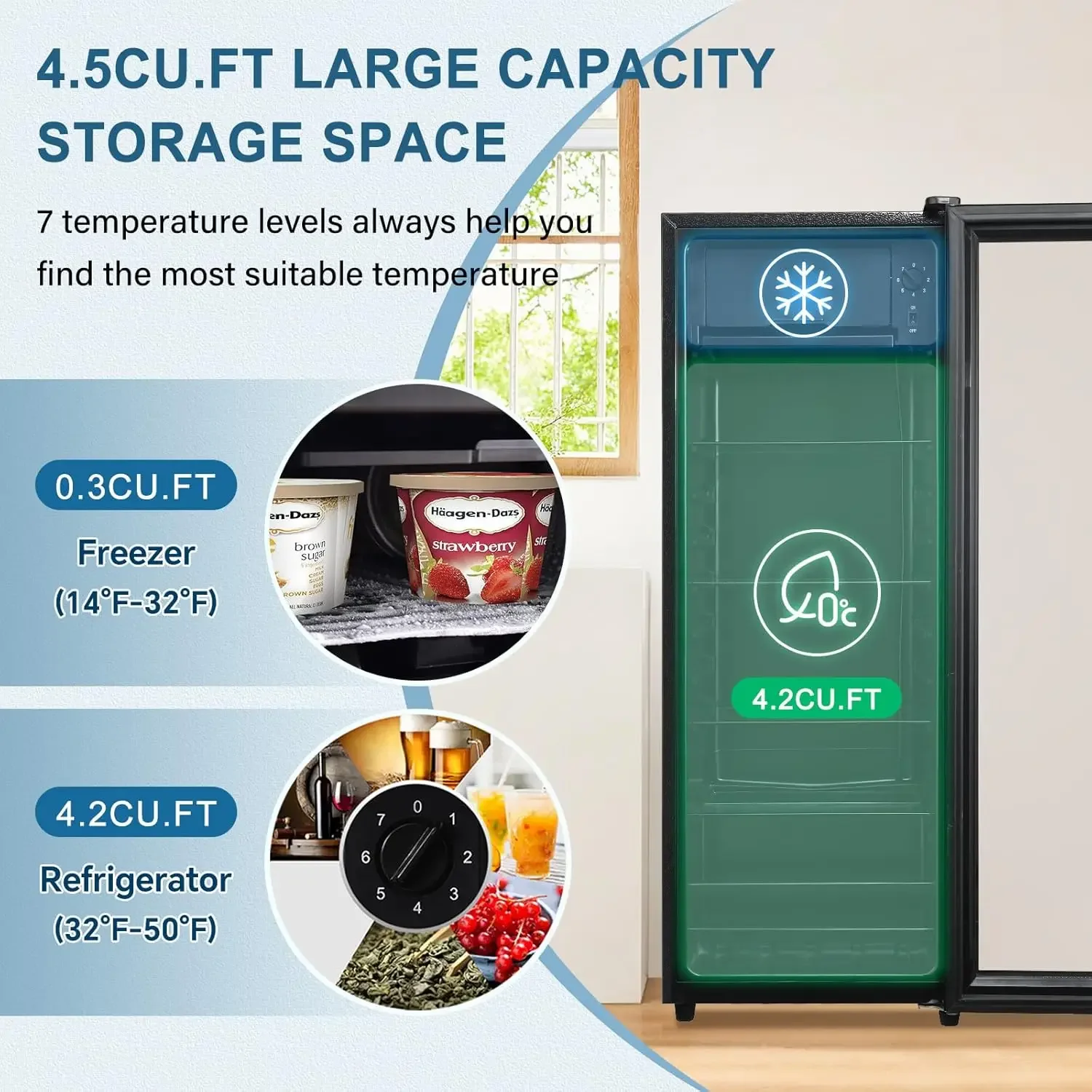 Beverage Refrigerator 4.5Cu.ft - Wine Beer Fridge Small のレビューと価格