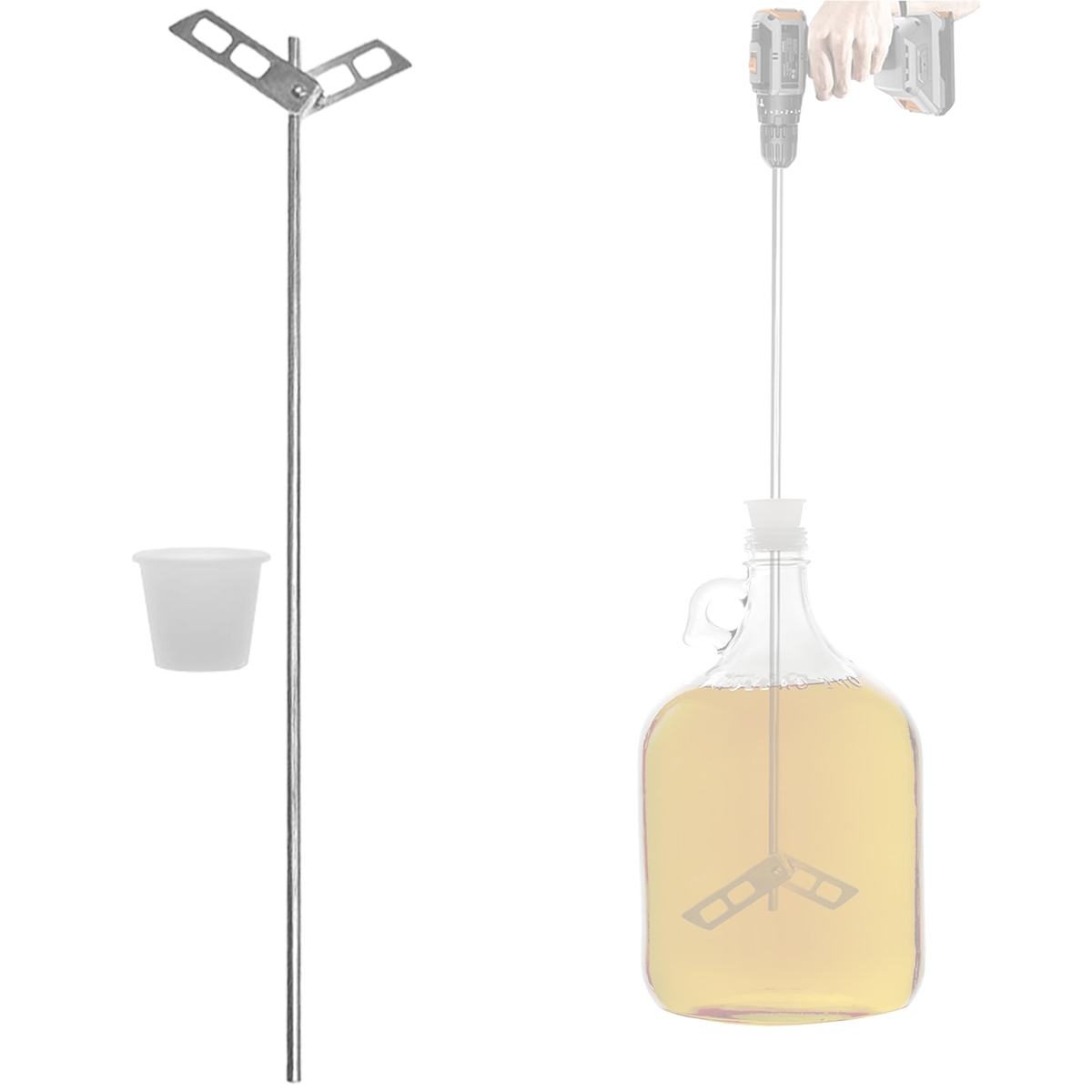 Beer Degassing Stirrer Paddle, - Wine Beer Mix のレビューと価格