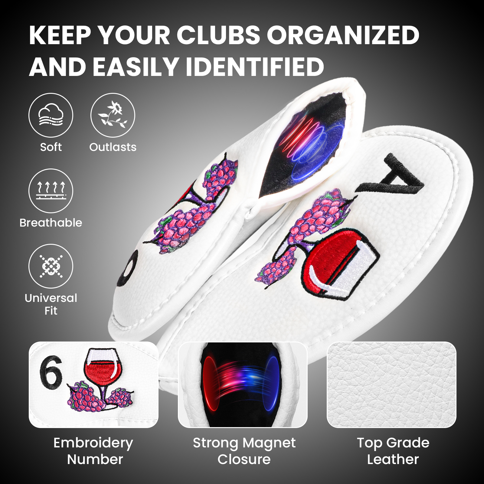 Magnetic Golf Club Head Covers - Wine & Beer Quito のレビューと価格