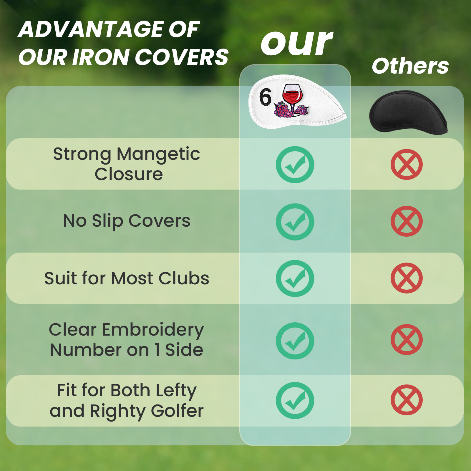 Magnetic Golf Club Head Covers - Wine & Beer Quito のレビューと価格