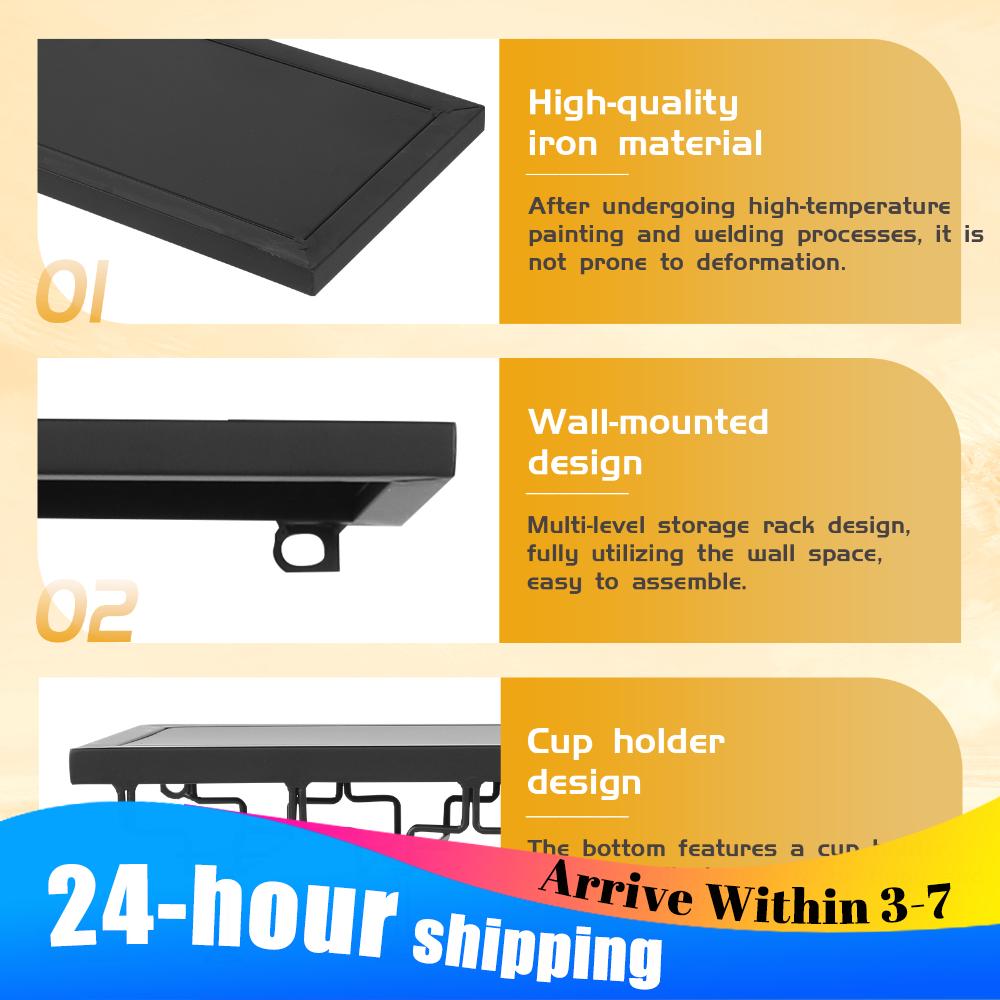 4-Tiers Wall Mounted Wine Rack - Wine Rack Wall Mount のレビューと価格