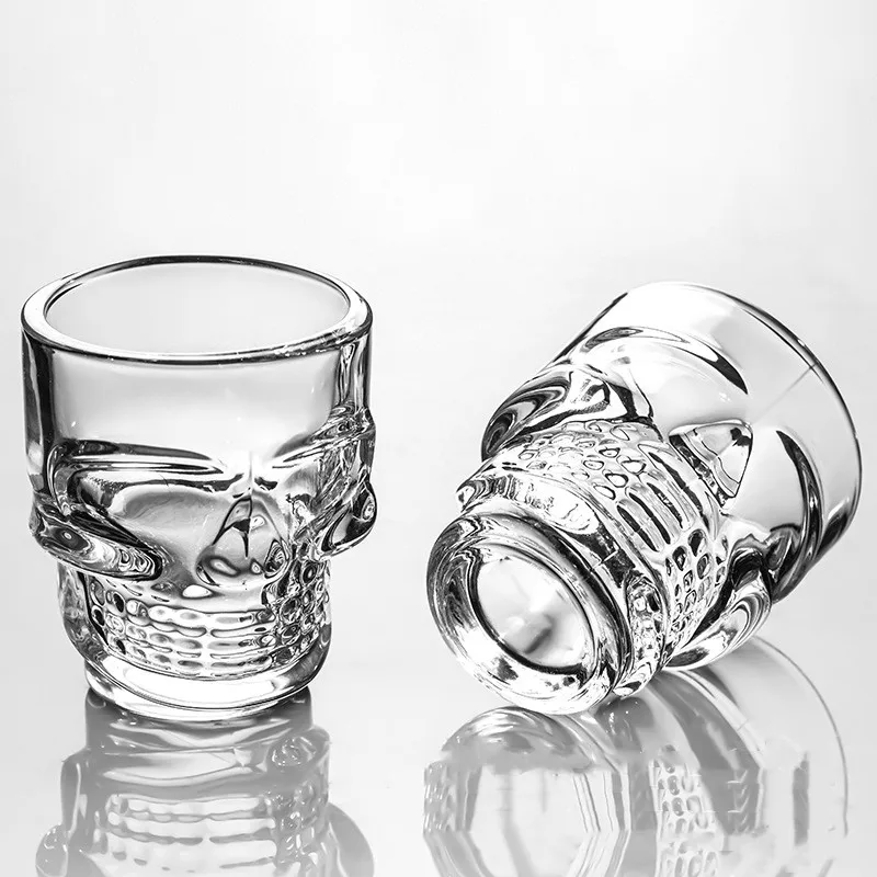 1/2Pcs Skull Head Shot Glass C - Whisky Beer And Wine のレビューと価格