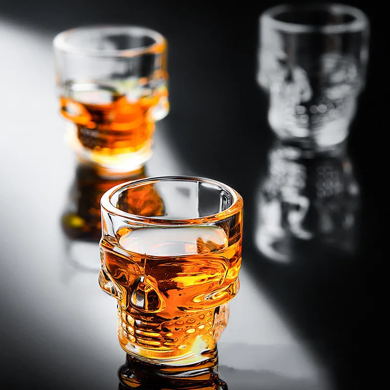 1/2Pcs Skull Head Shot Glass C - Whisky Beer And Wine のレビューと価格