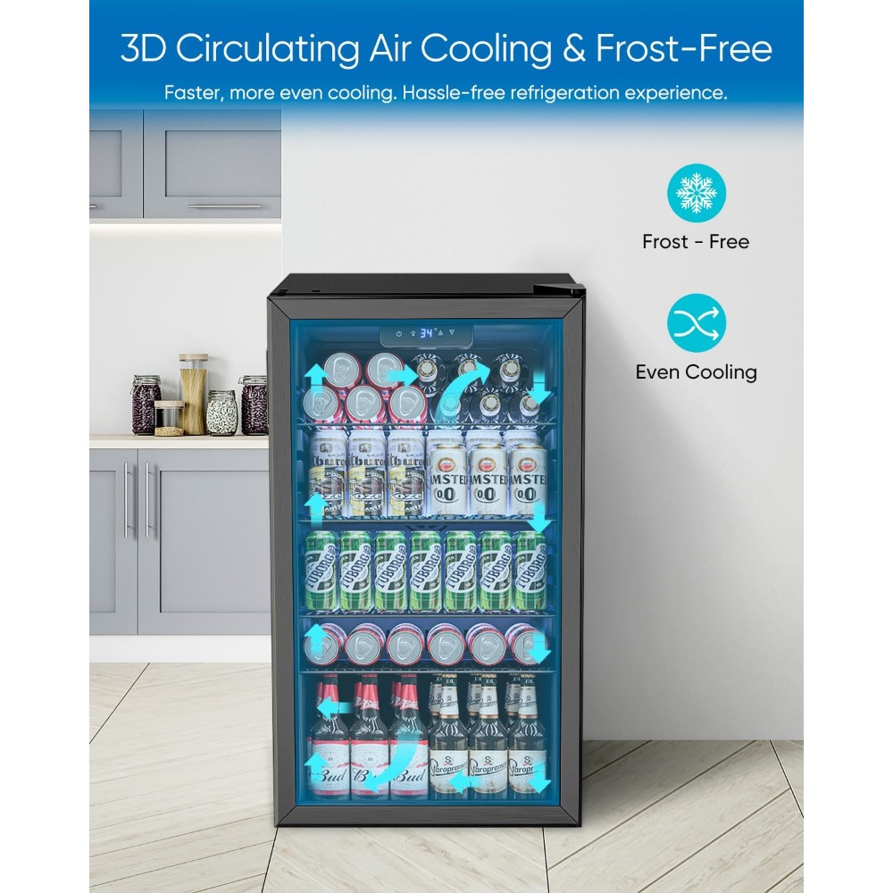 US Shipping Mini Fridge 3.2 Cu - Wine Beer Fridge Small のレビューと価格