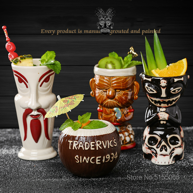 Tiki Mug Ceramic Cocktail Glas - Wine Beer Mix のレビューと価格