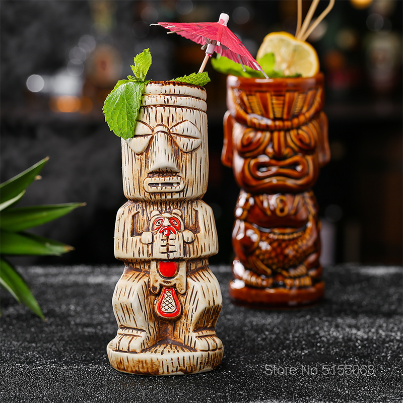 Tiki Mug Ceramic Cocktail Glas - Wine Beer Mix のレビューと価格