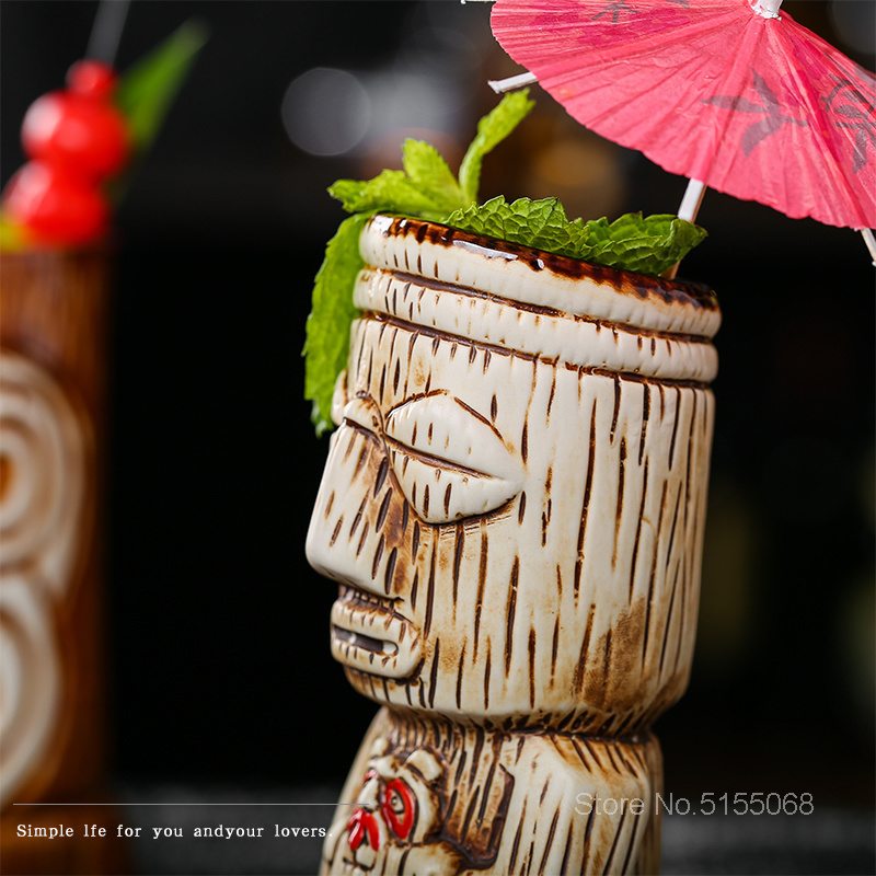 Tiki Mug Ceramic Cocktail Glas - Wine Beer Mix のレビューと価格
