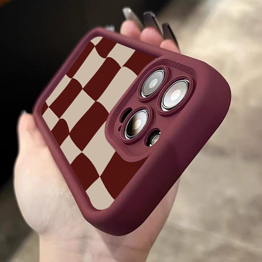 Wine Red Deform Grid Pattern P - Wine & Beer Quito のレビューと価格
