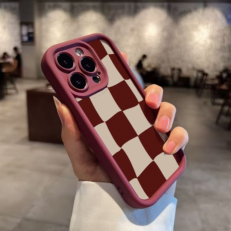 Wine Red Deform Grid Pattern P - Wine & Beer Quito のレビューと価格