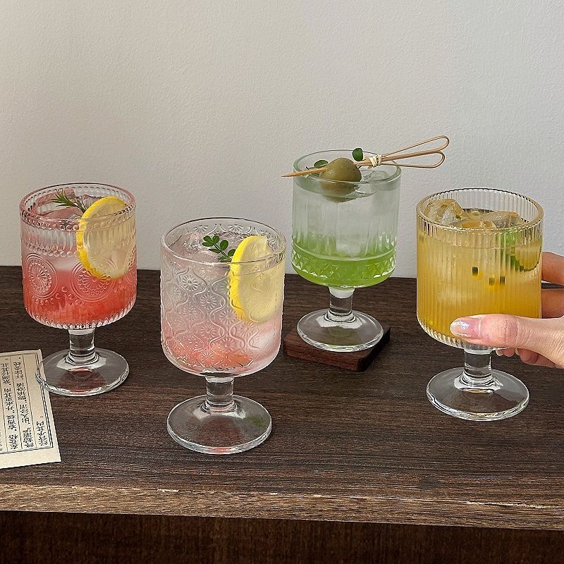 4pcs Set Vintage Embossed Mixe - Wine Beer Mix のレビューと価格