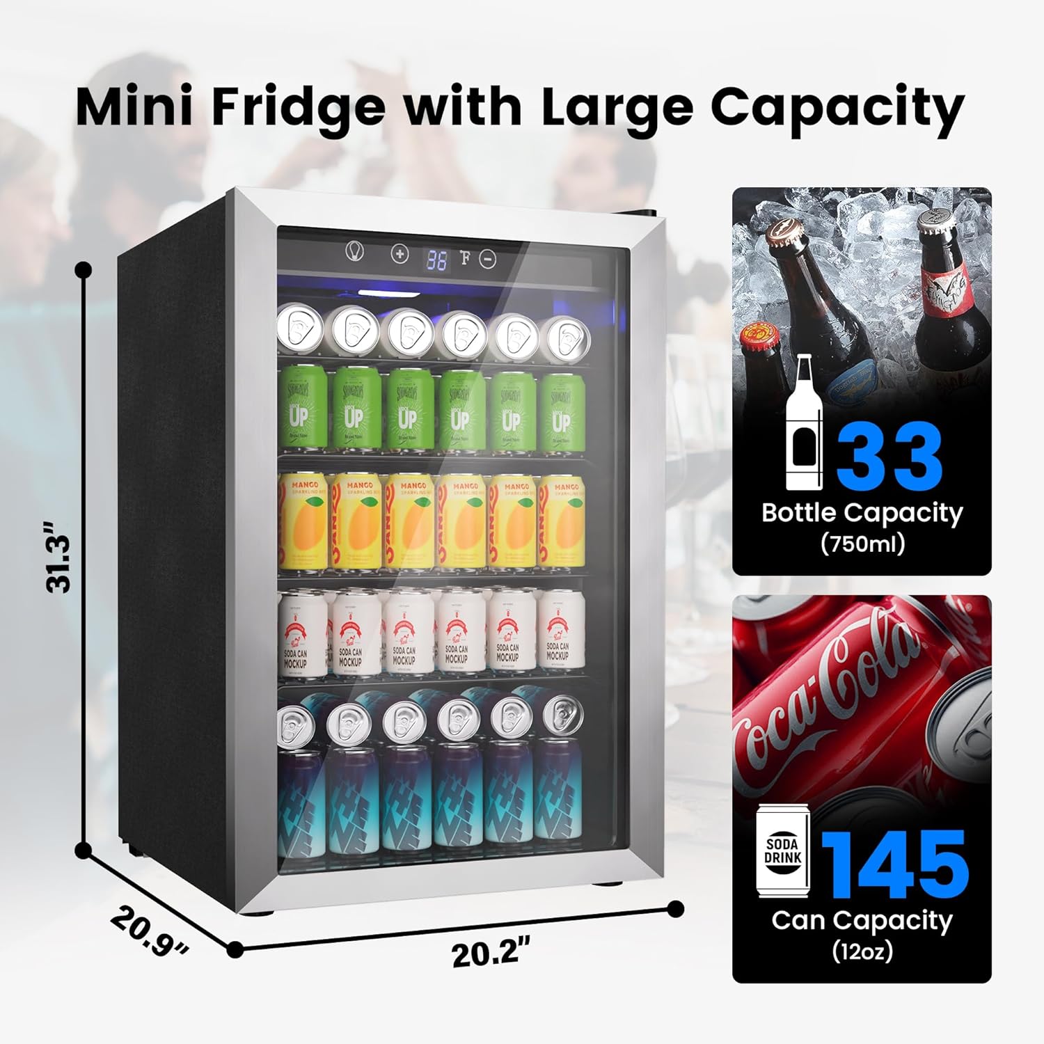 4.5 Cu.Ft Beverage Refrigerato - Wine Beer Fridge Small のレビューと価格