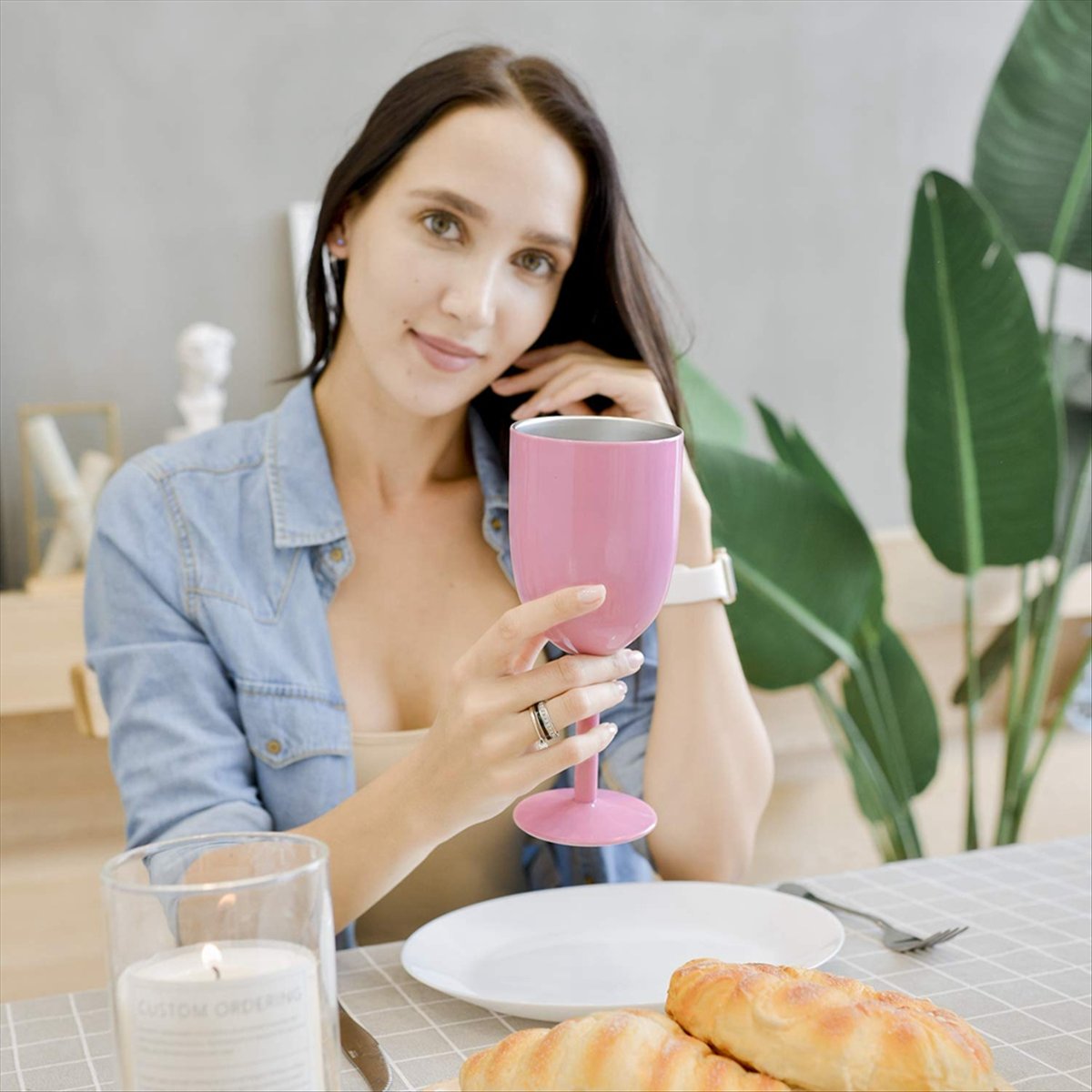 2PCS Insulated Pink Wine Glass - Wine & Beer Quito のレビューと価格