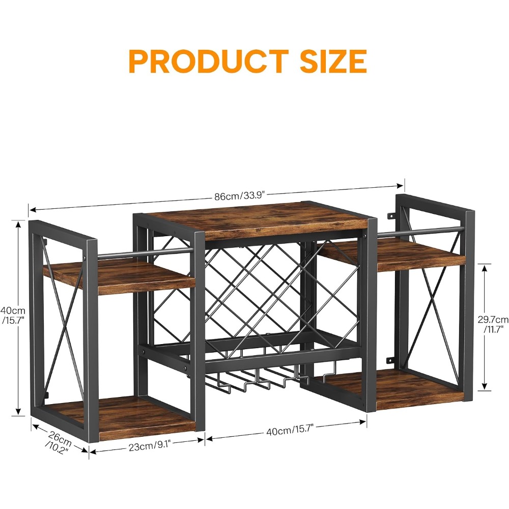 Wall Mounted Wine Rack with Gl - Wine Rack Wall Mount のレビューと価格