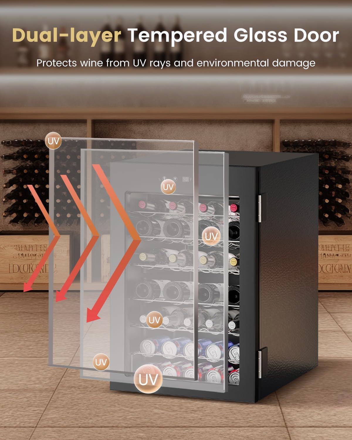 Wine Cooler Refrigerator - 45  - Wine Beer Fridge Small のレビューと価格