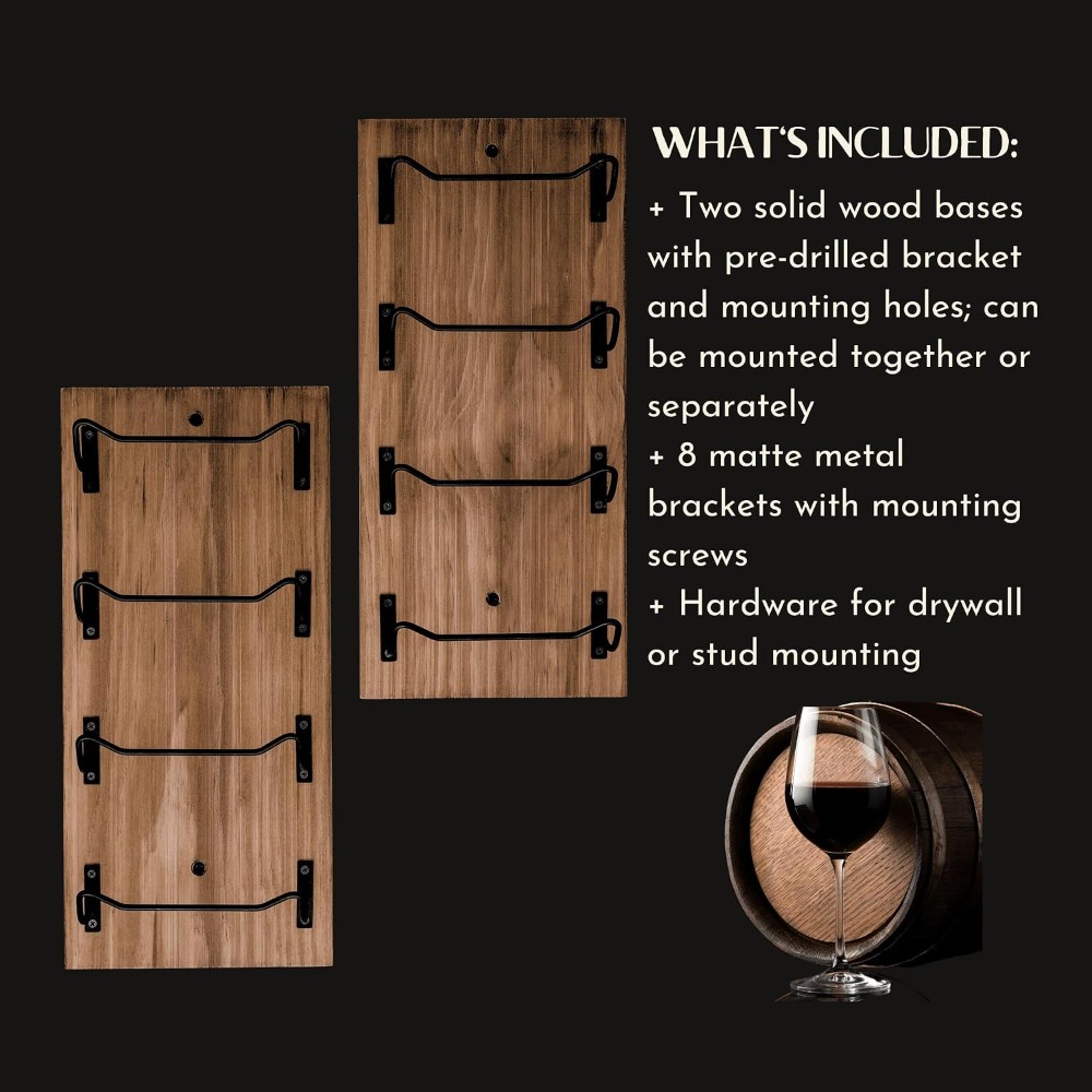 Wall Mounted Wine Rack for 8 B - Wine Rack Wall Mount のレビューと価格