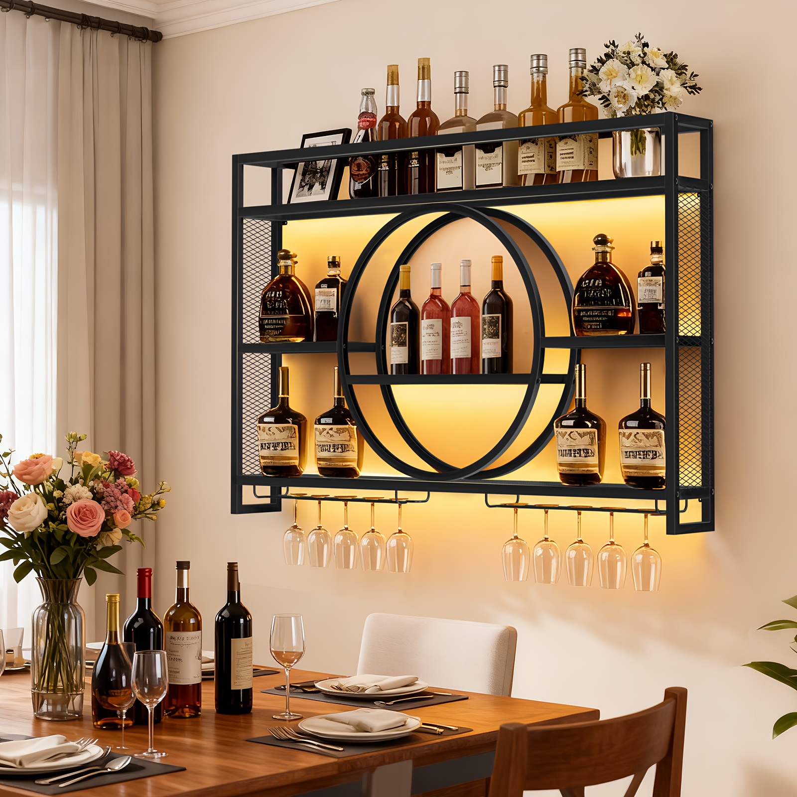 Stylish 3-Tier Wall-Mounted Me - Wine Rack Wall Mount のレビューと価格