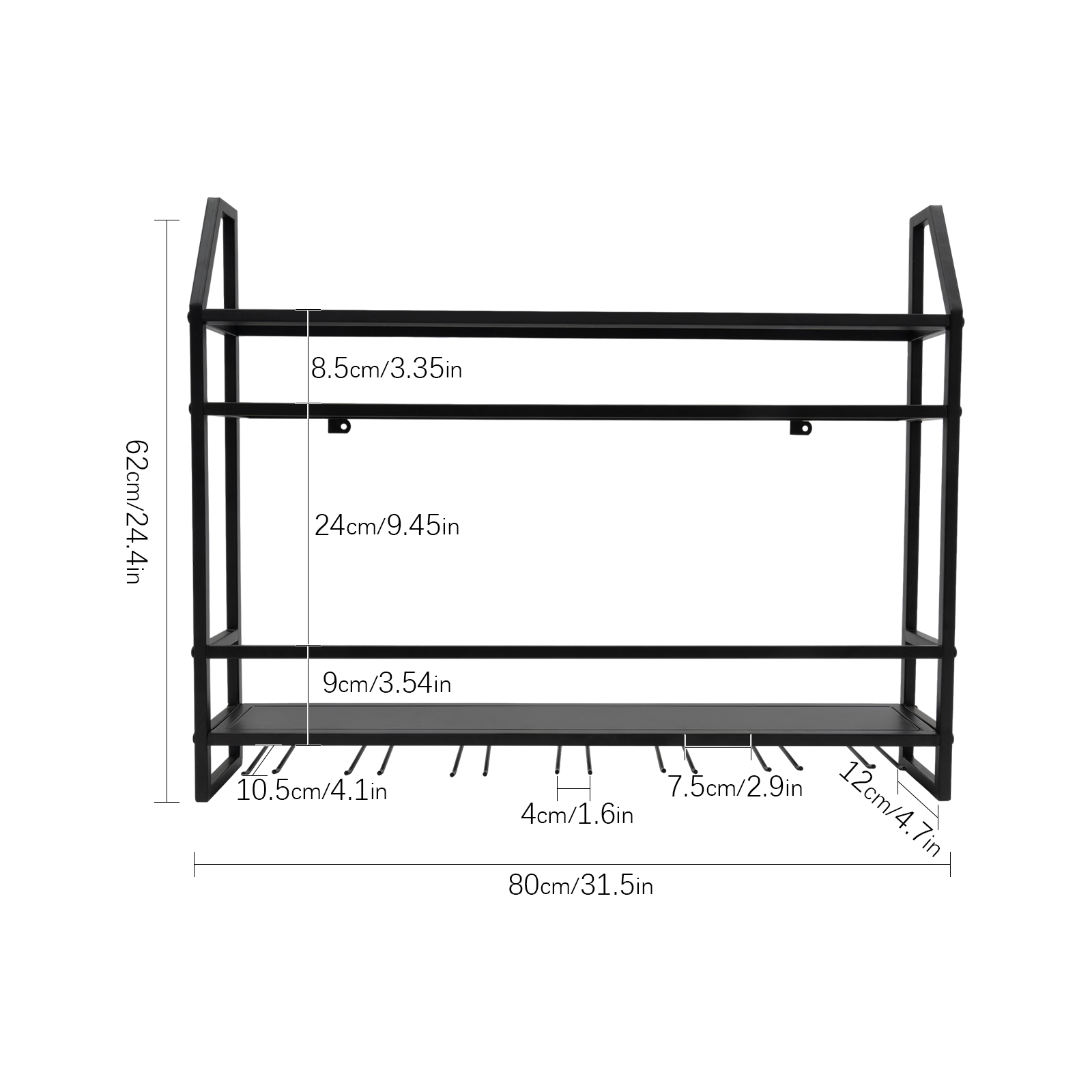 Double-layer Wine Rack Wall-Mo - Wine Rack Wall Mount のレビューと価格
