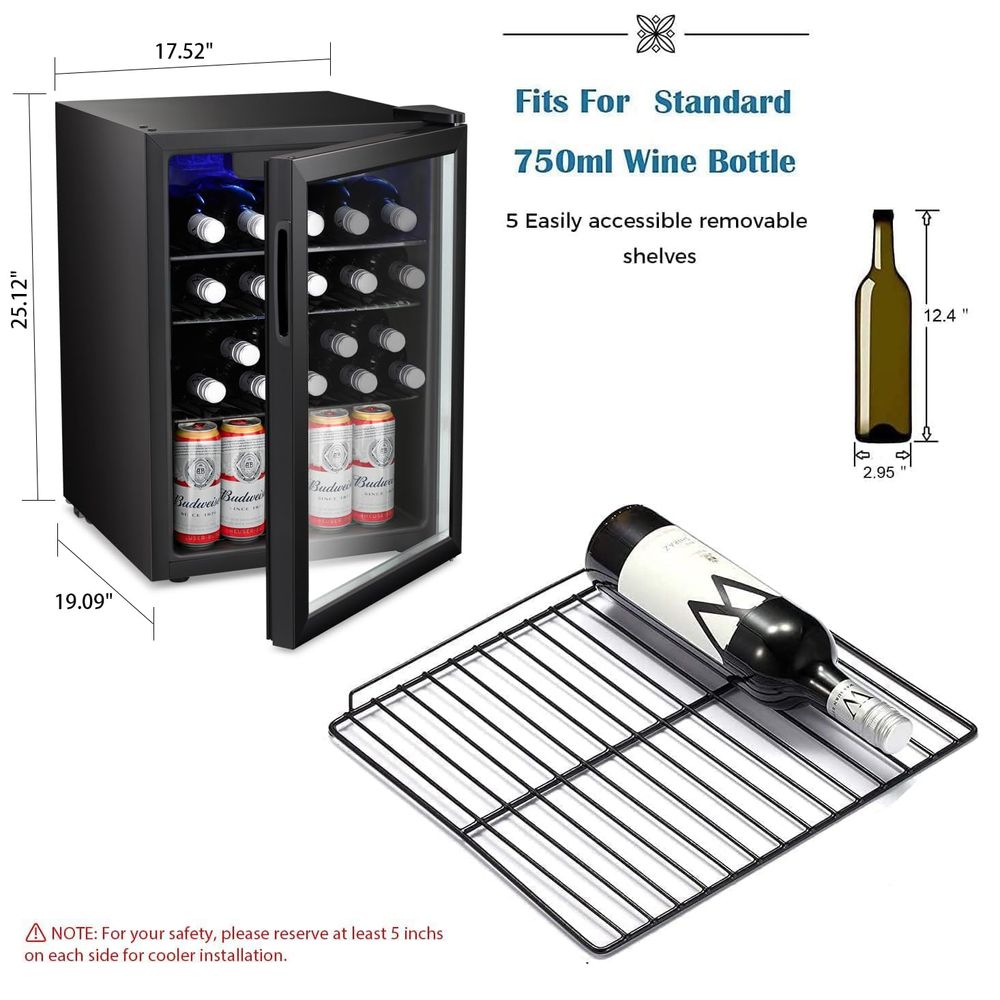 16 Bottle Wine Cooler Cabinet  - Wine Beer Fridge Small のレビューと価格