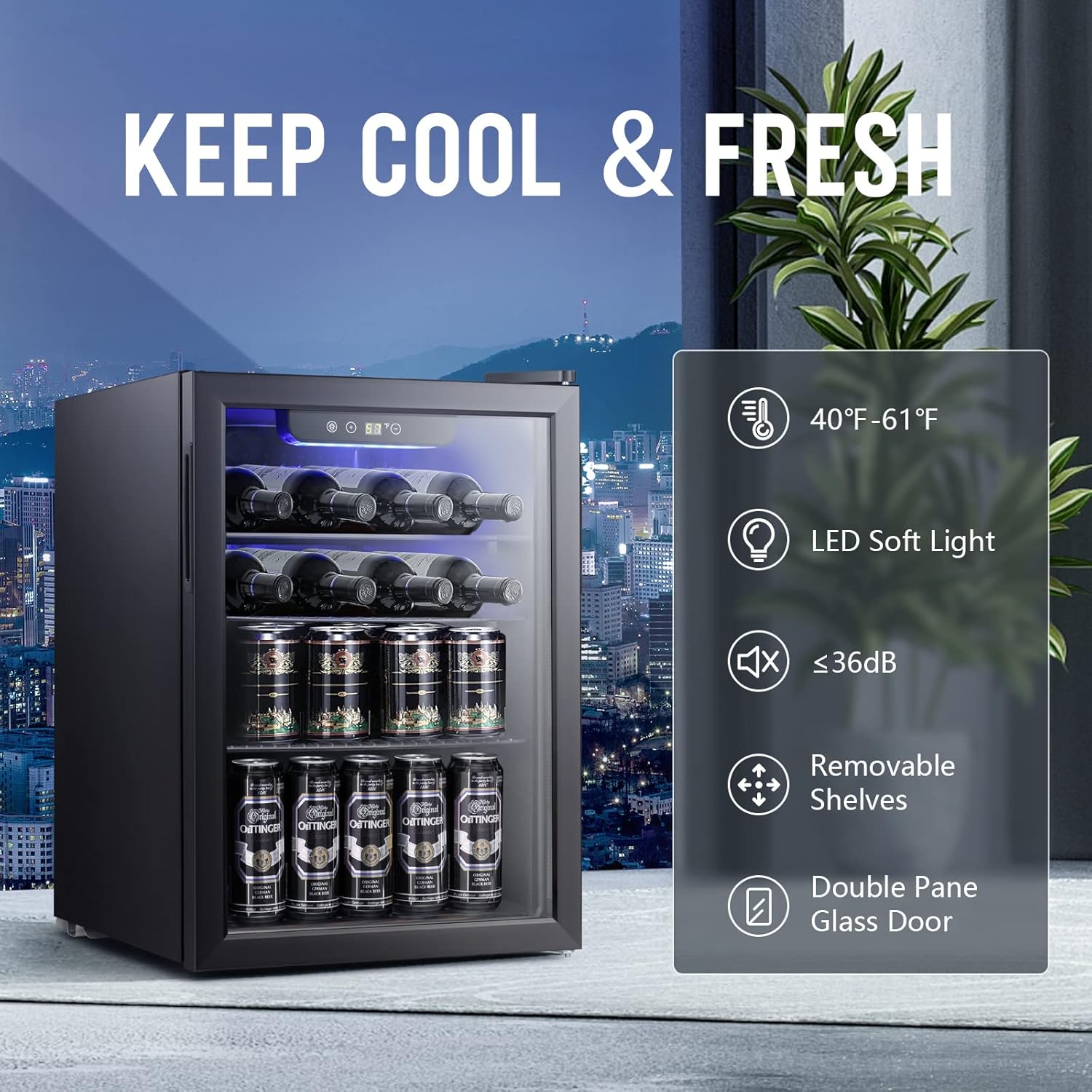 2.6cu.ft Wine Cooler/Cabinet B - Wine Beer Fridge Small のレビューと価格
