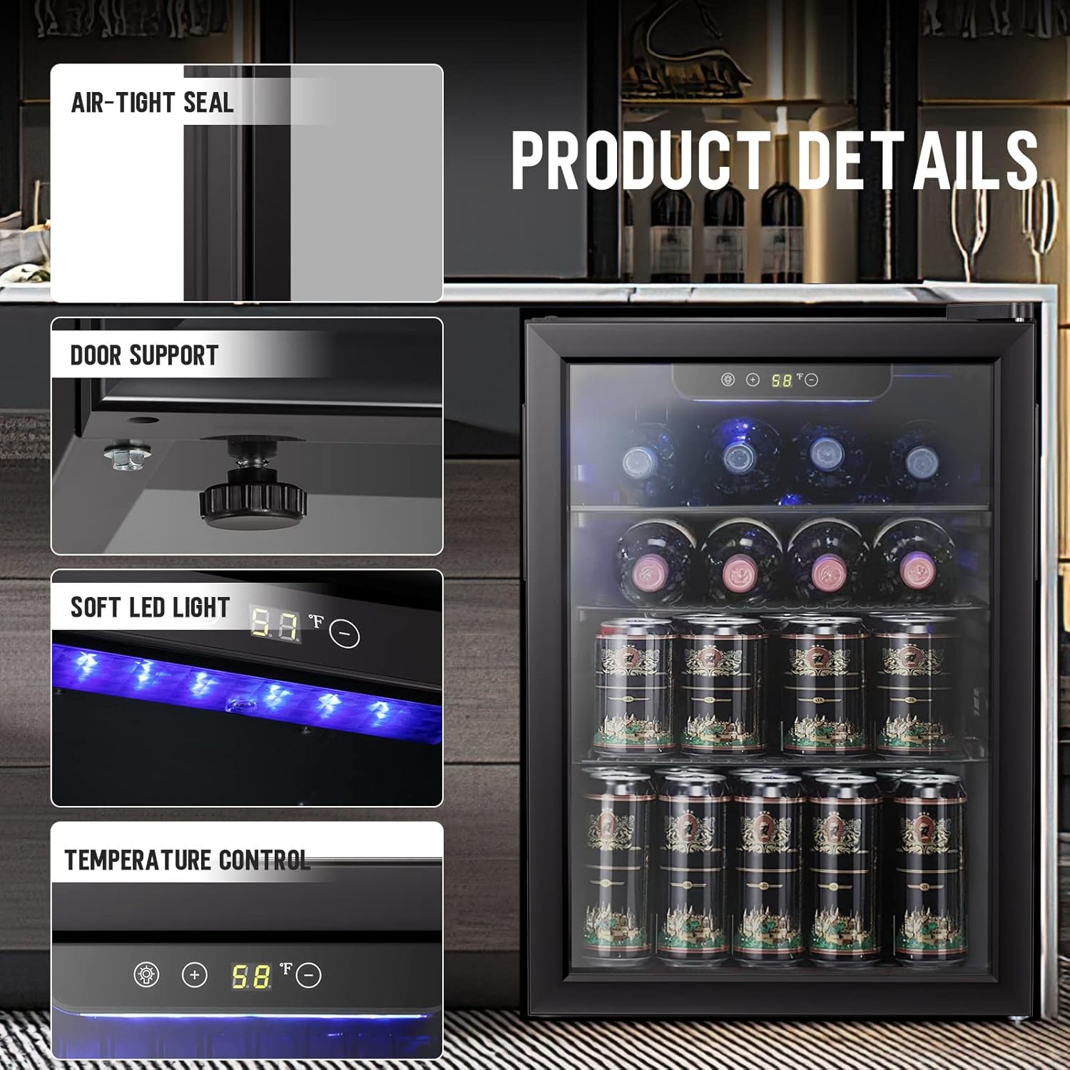 2.6cu.ft Wine Cooler/Cabinet B - Wine Beer Fridge Small のレビューと価格