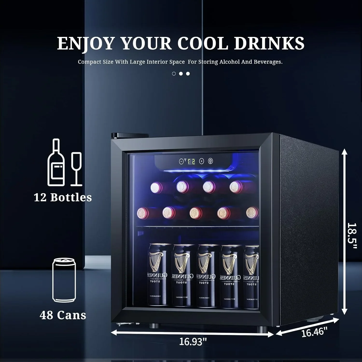 Mini Wine Cooler Fridge - 12 B - Wine Beer Fridge Small のレビューと価格
