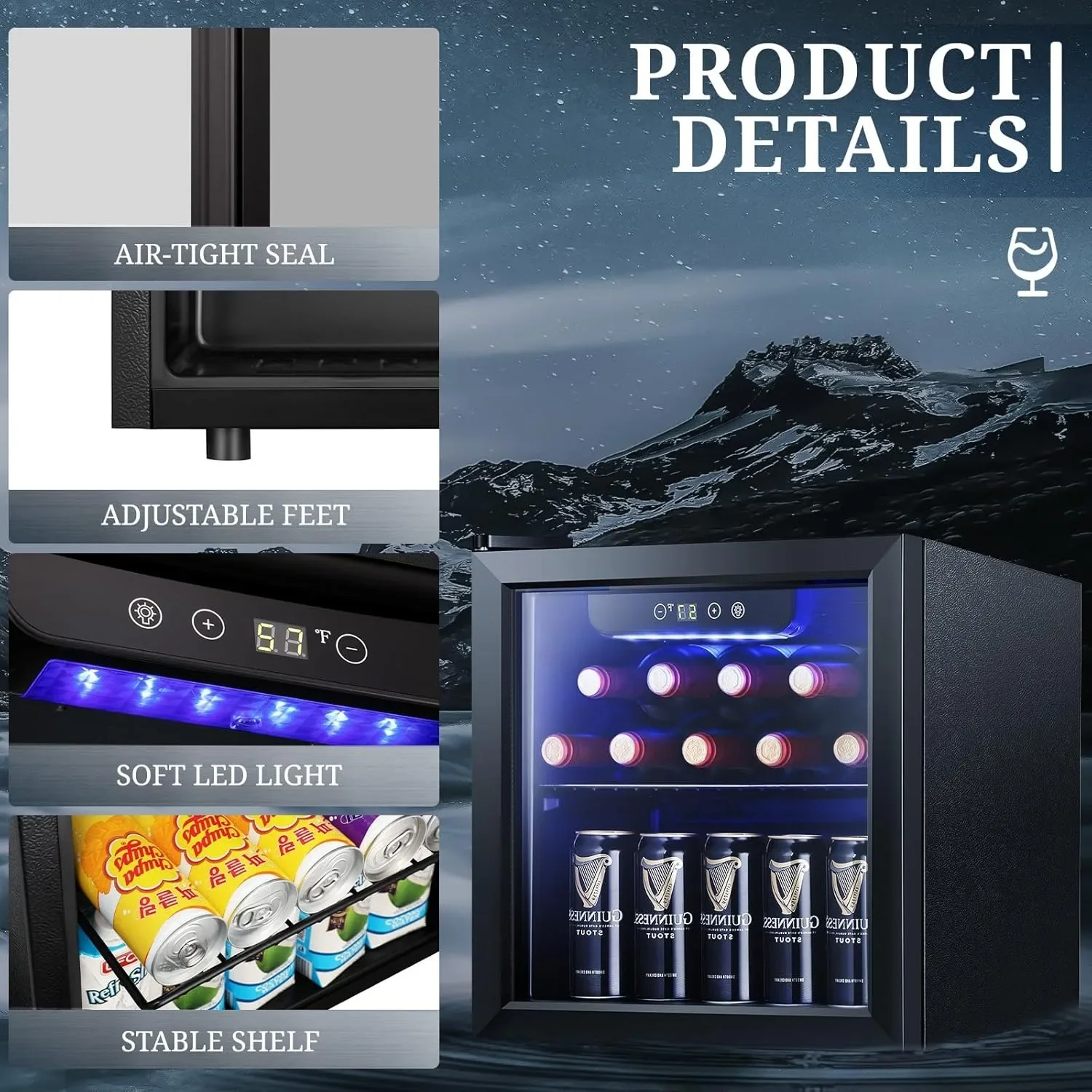 Mini Wine Cooler Fridge - 12 B - Wine Beer Fridge Small のレビューと価格