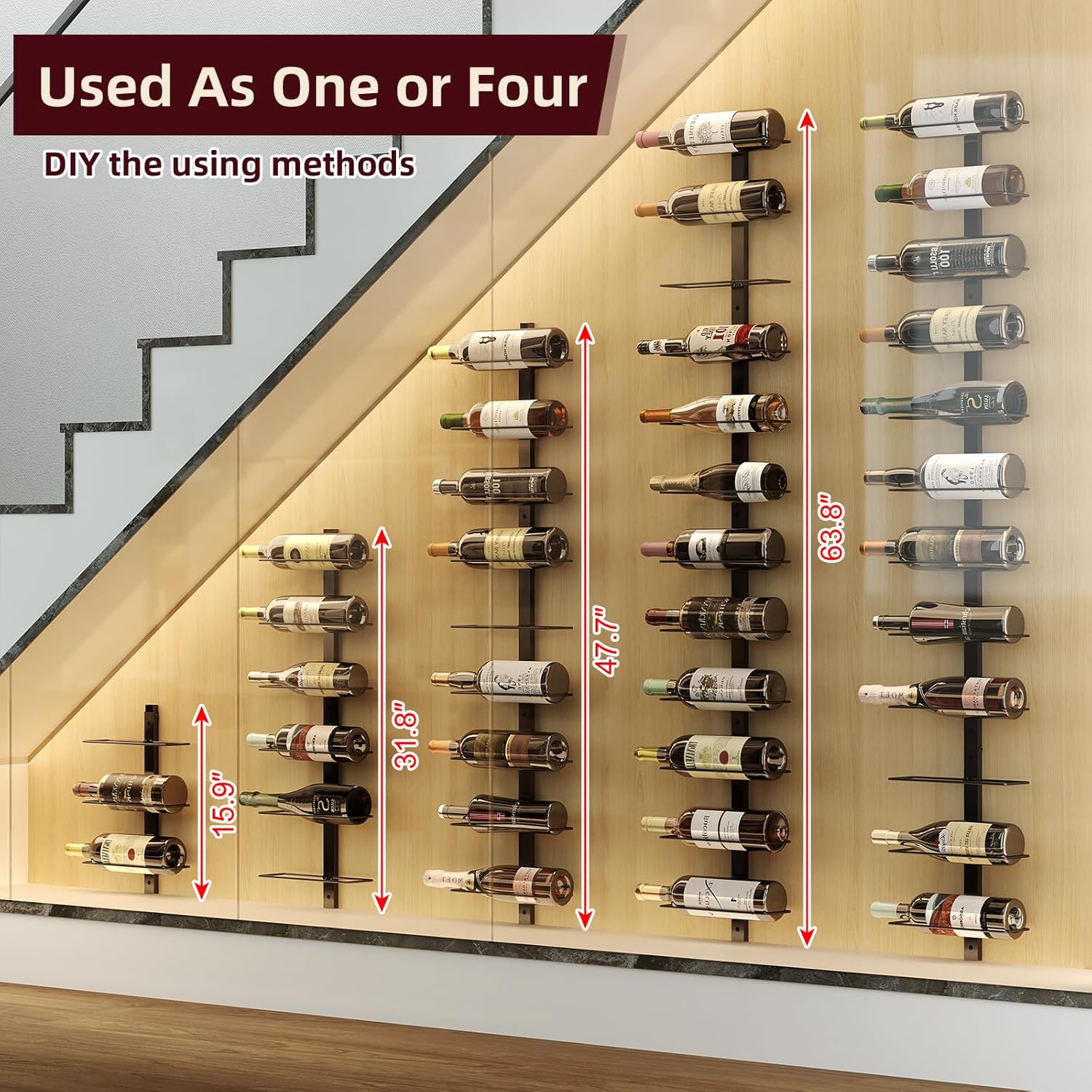 Modular Wall Mounted Wine Rack - Wine Rack Wall Mount のレビューと価格