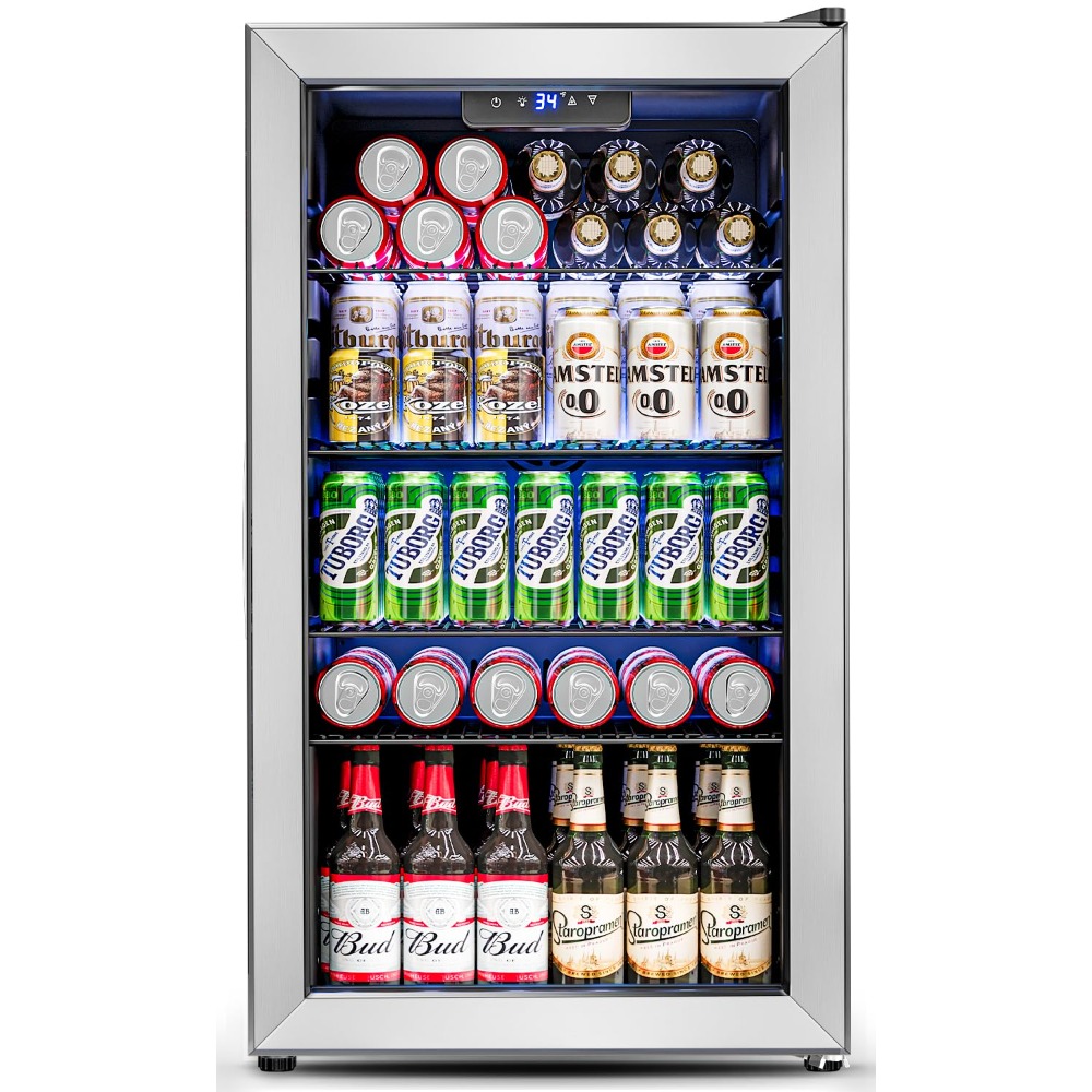3.2 Cu.Ft Mini Fridge with Gla - Wine Beer Fridge Small のレビューと価格