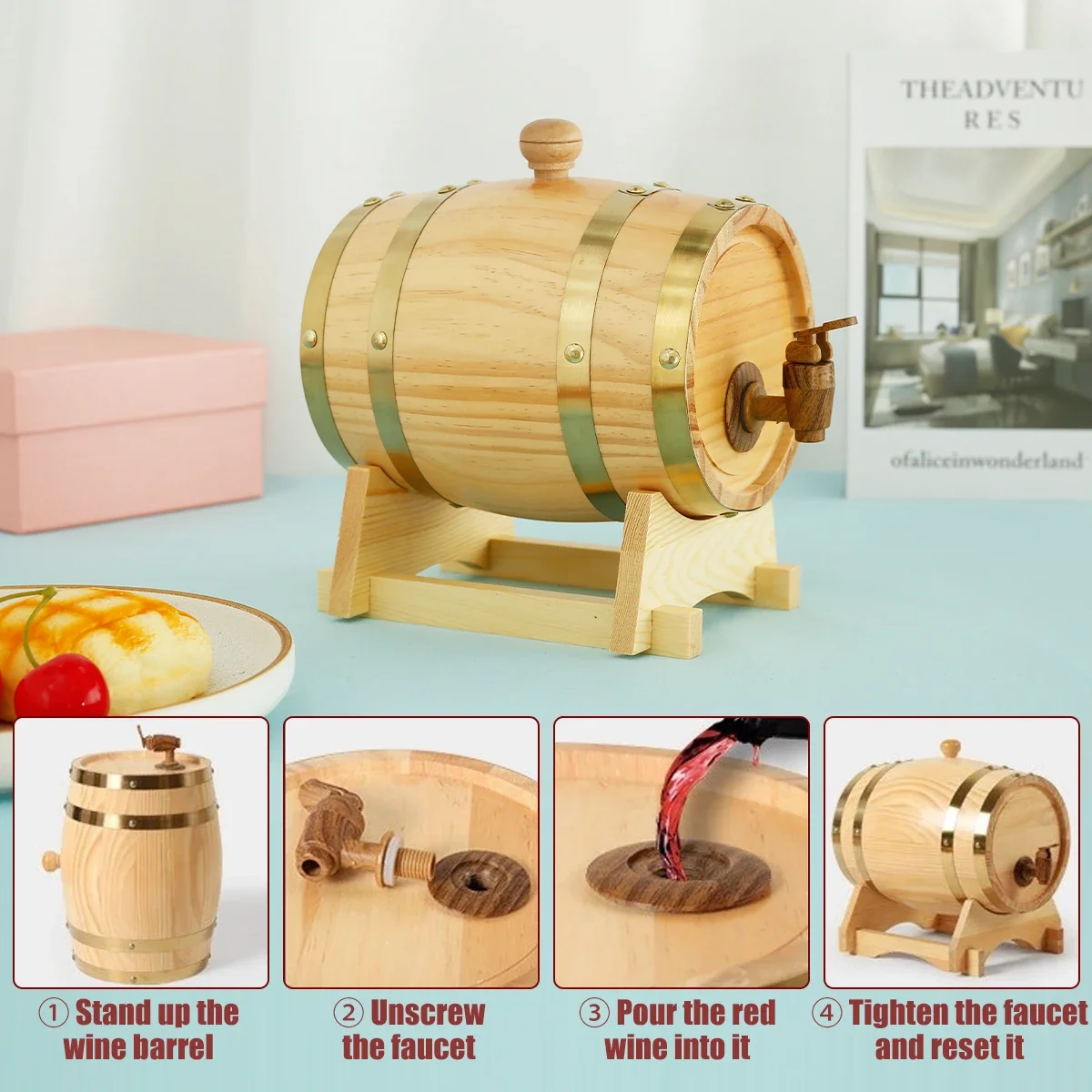 1.5L Wood Barrel Vintage Oak B - Whisky Beer And Wine のレビューと価格