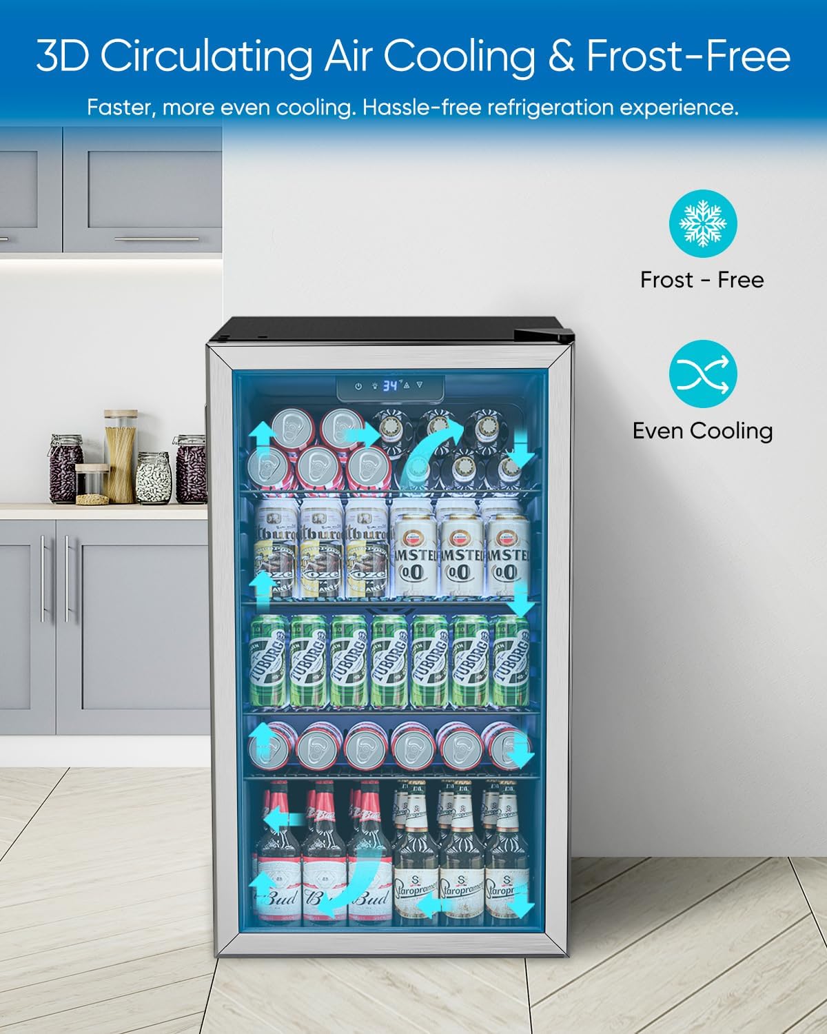 Beverage Refrigerator Cooler - - Wine Beer Fridge Small のレビューと価格