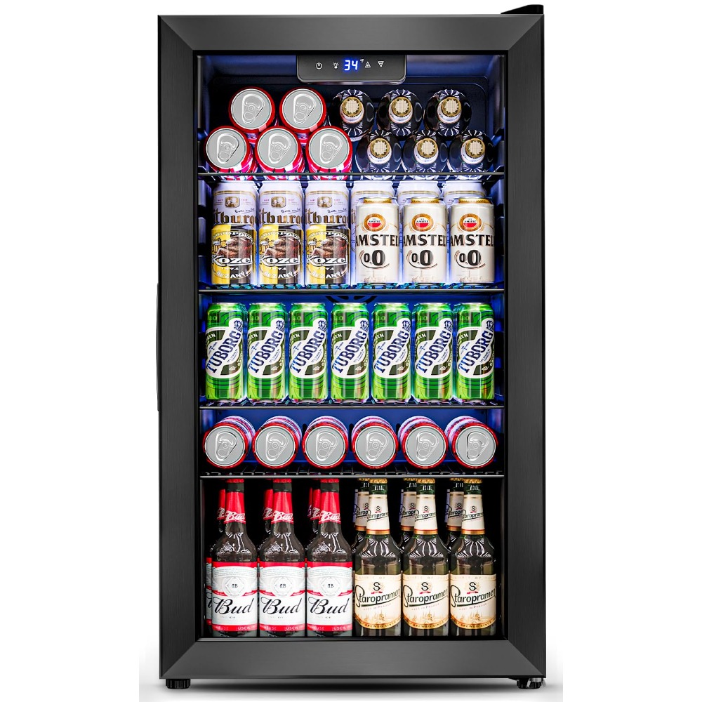 Compact Beverage Fridge with G - Wine Beer Fridge Small のレビューと価格