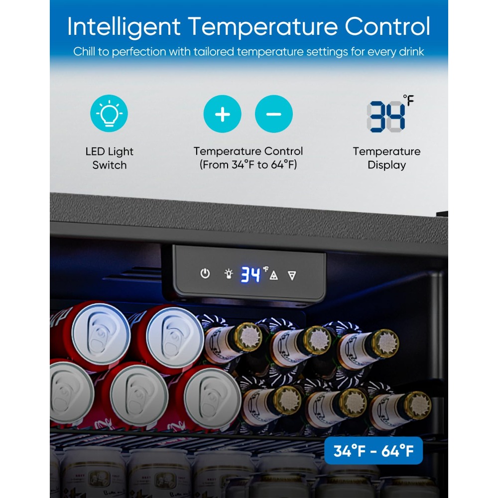 Compact Beverage Fridge with G - Wine Beer Fridge Small のレビューと価格