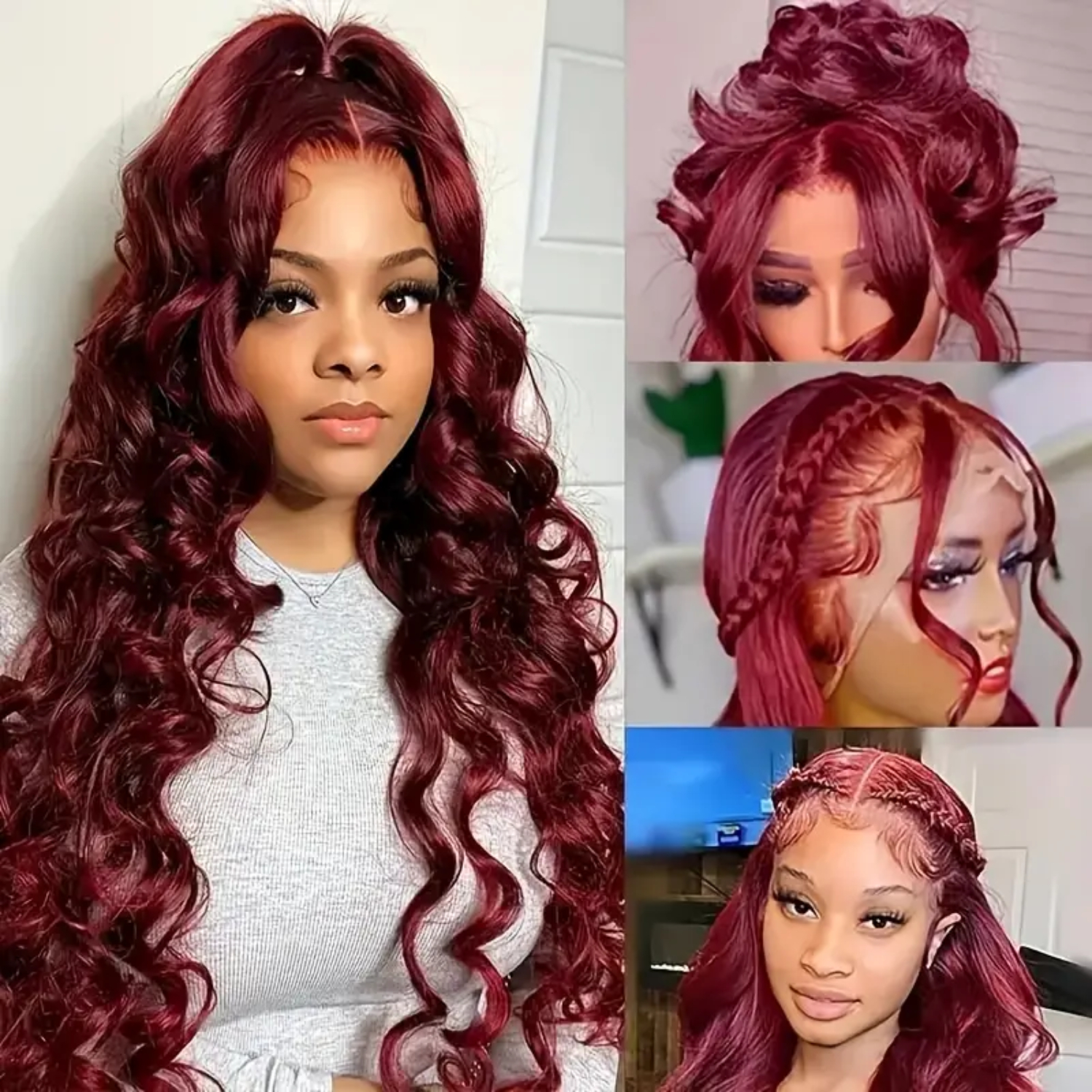 99j Burgundy Lace Front Wig Hu - Wine & Beer Quito のレビューと価格