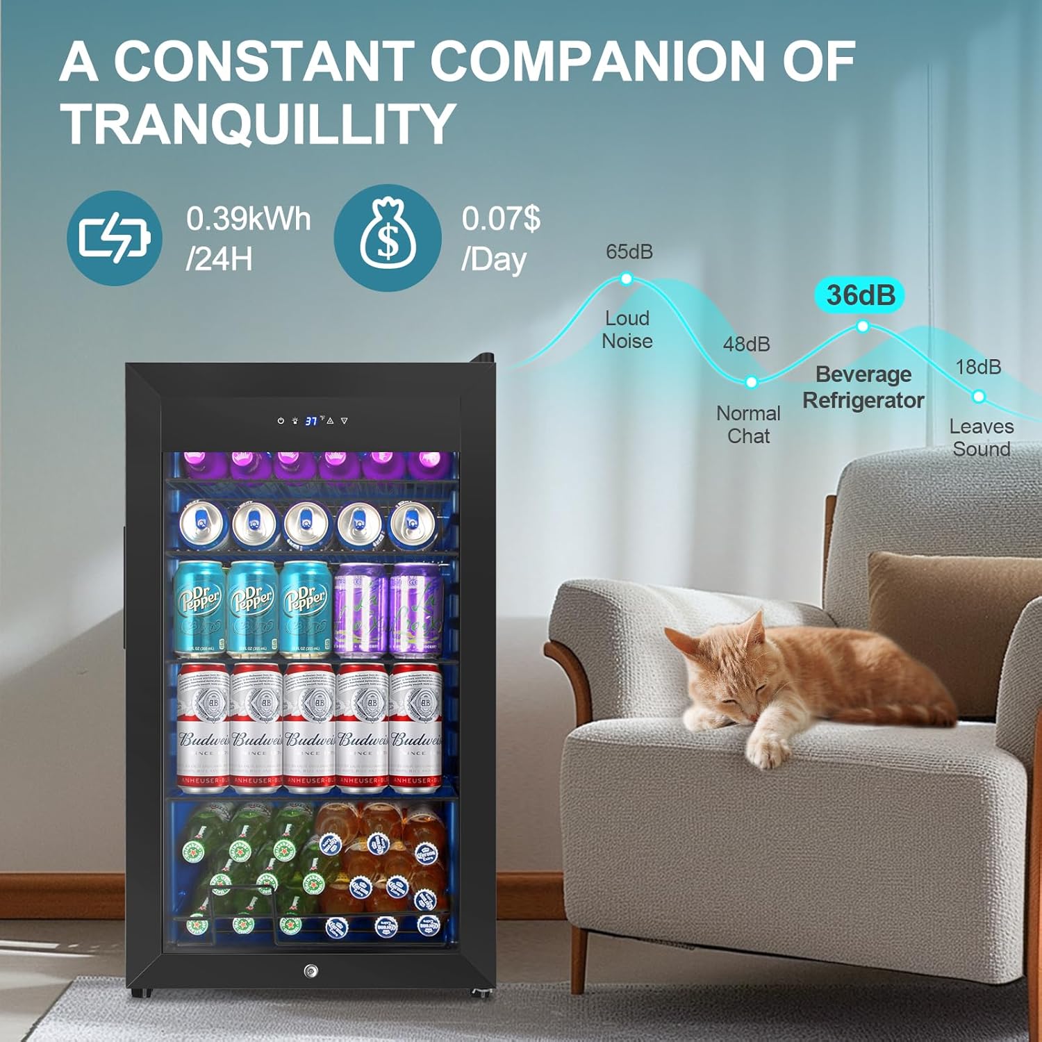 128 Cans Beverage Refrigerator - Wine Beer Fridge Small のレビューと価格