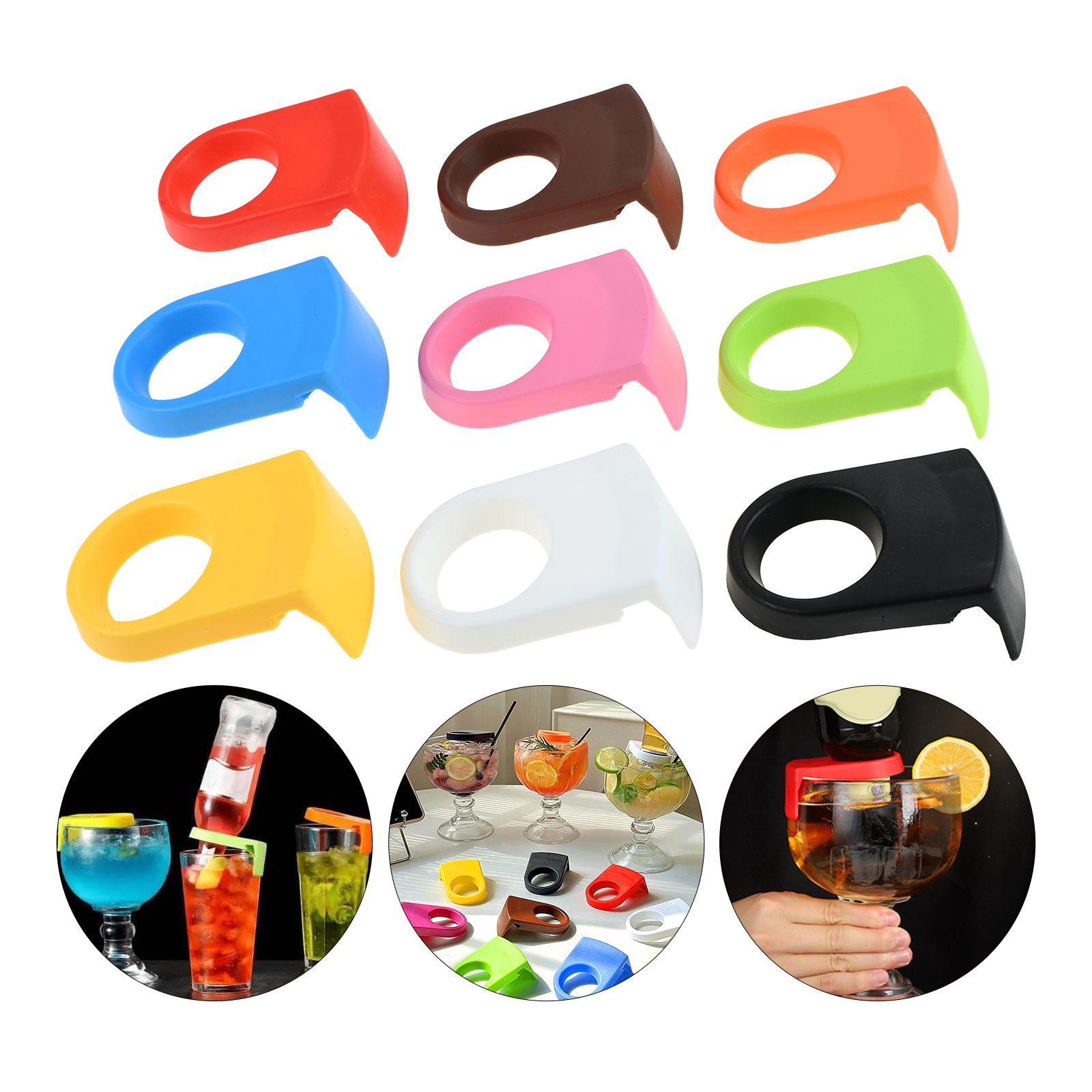 9Pcs Bottle Buckle Holder for  - Wine Beer Mix のレビューと価格
