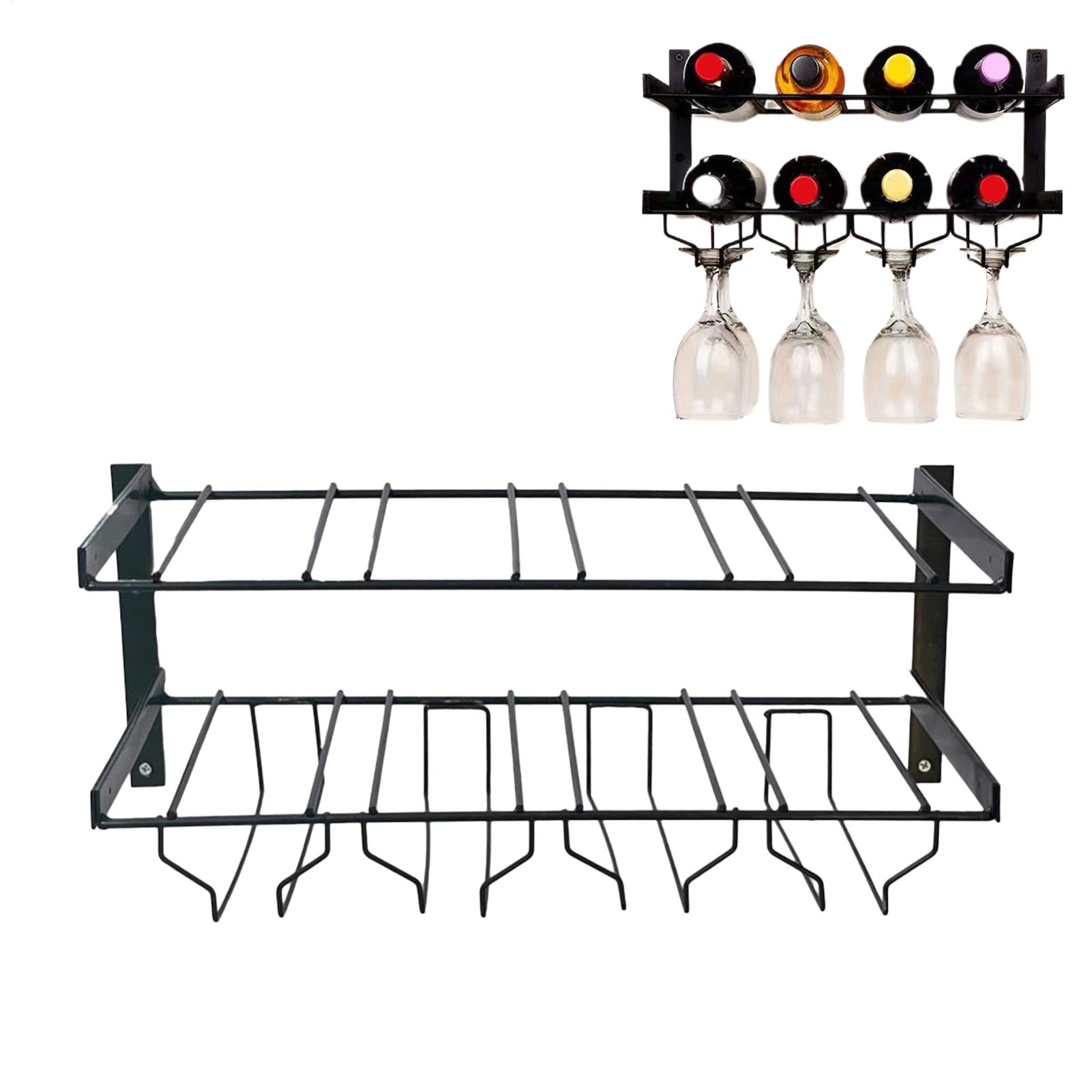 Wall Mounted Wine Rack Double- - Wine Rack Wall Mount のレビューと価格