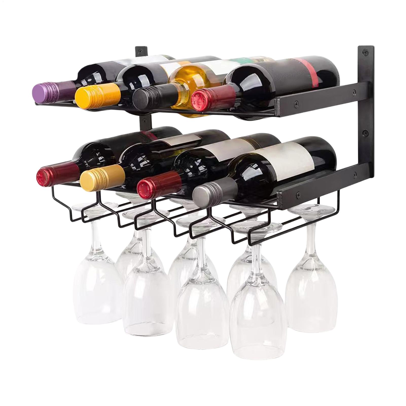 Wall Mounted Wine Rack Double- - Wine Rack Wall Mount のレビューと価格