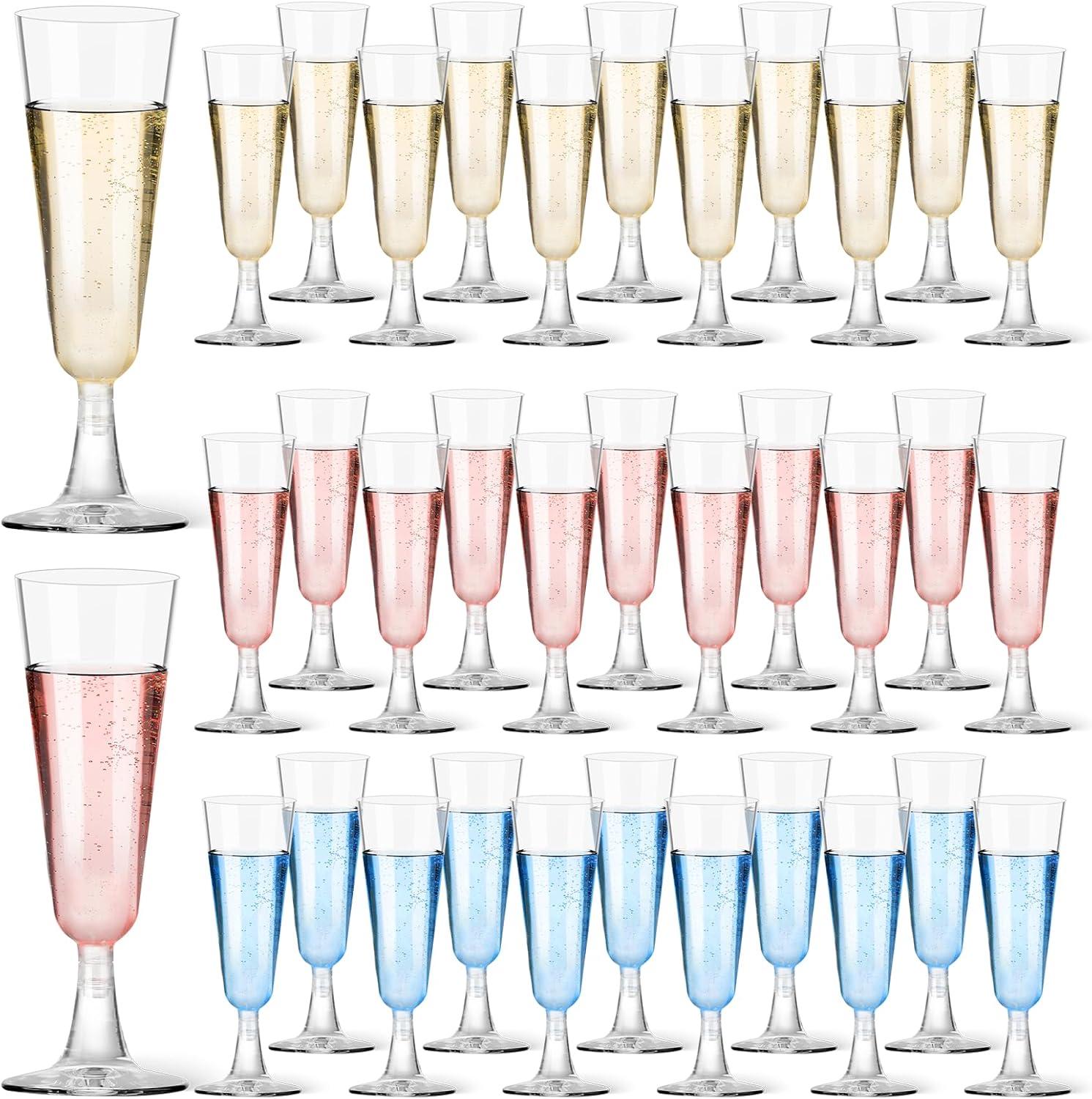 Plastic Champagne Flutes 40 Pa - Wine & Beer Quito のレビューと価格